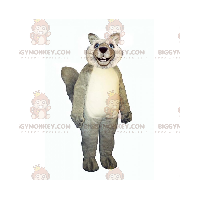 Costume de mascotte BIGGYMONKEY™ de loup sauvage -
