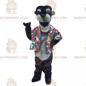 Otter BIGGYMONKEY™ mascottekostuum met shirt - Biggymonkey.com