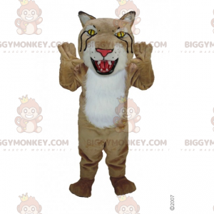 Costume de mascotte BIGGYMONKEY™ de lynx avec grande tète -