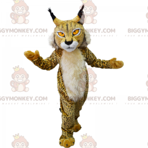 Costume de mascotte BIGGYMONKEY™ de lynx avec taches -