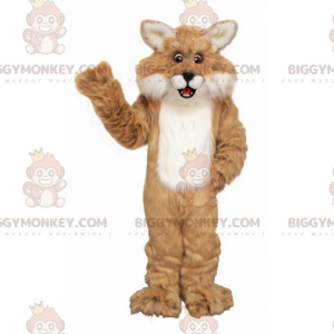 Costume mascotte BIGGYMONKEY™ Lynx marrone e bianco -