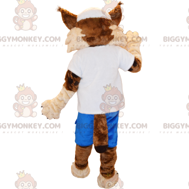 Traje de mascote Lynx BIGGYMONKEY™ em roupas esportivas –