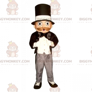 Disfraz de mascota Magician BIGGYMONKEY™ con sombrero de copa -