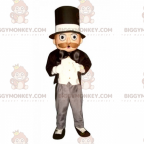 Magician BIGGYMONKEY™ Mascot Costume with Top Hat –