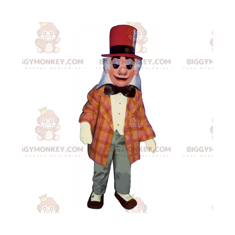 Costume da mascotte da mago BIGGYMONKEY™ con cappello rosso -