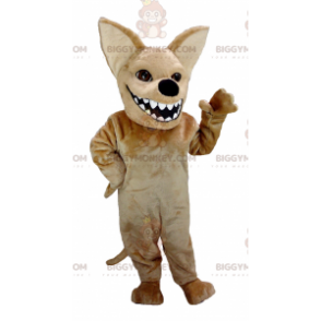Brązowy kostium maskotki Chihuahua z dużymi ustami BIGGYMONKEY™