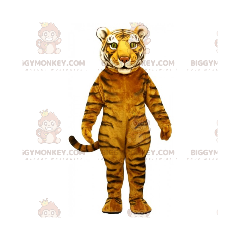 Disfraz de mascota majestuoso tigre de ojos verdes BIGGYMONKEY™