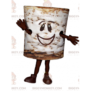 Disfraz de mascota Marshmallow BIGGYMONKEY™ con cara sonriente