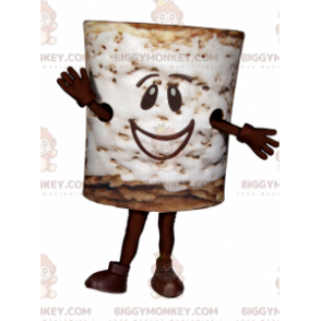 Costume de mascotte BIGGYMONKEY™ de marshmallow avec visage