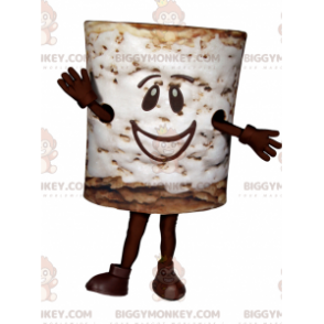 Marshmallow BIGGYMONKEY™ Mascot Costume with Smiling Face –