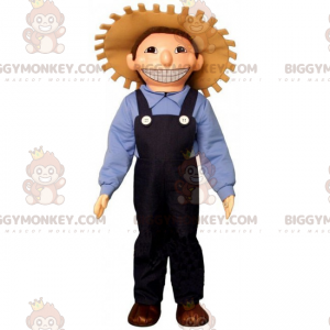 Profession BIGGYMONKEY™ Mascot Costume - Farmer with Hat –