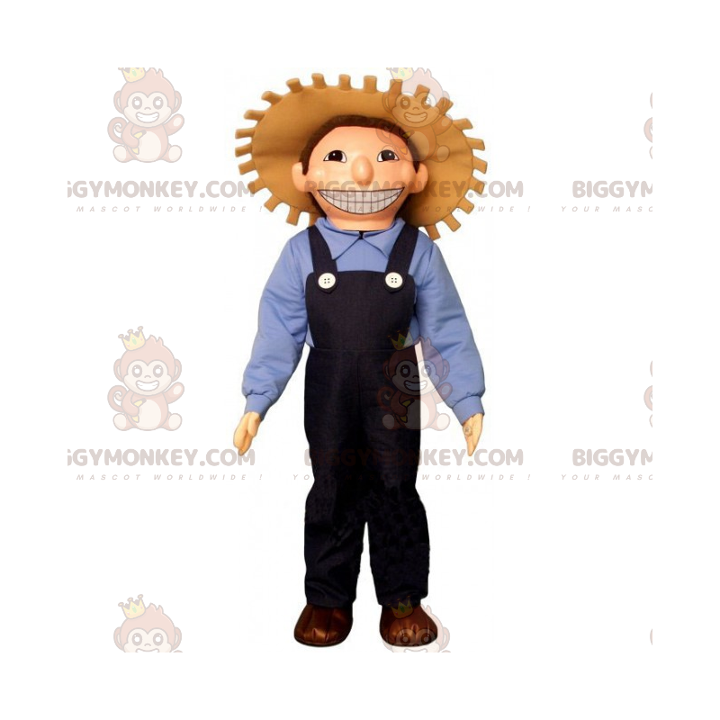 Costume de mascotte BIGGYMONKEY™ de métier - Agriculteur avec