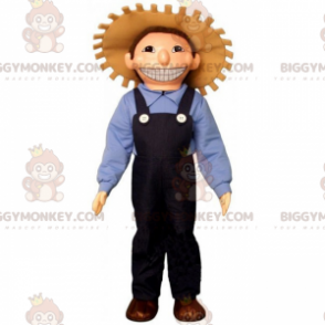 Profession BIGGYMONKEY™ Mascot Costume - Farmer with Hat -