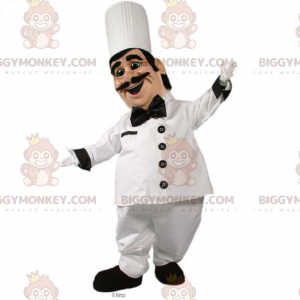 Profesní kostým maskota BIGGYMONKEY™ – šéfkuchař s knírkem –