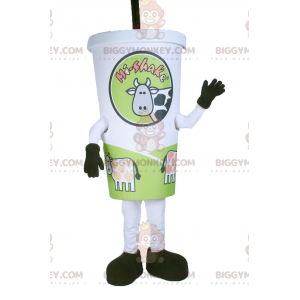 Kostým maskota BIGGYMONKEY™ s mléčným koktejlem s sebou –