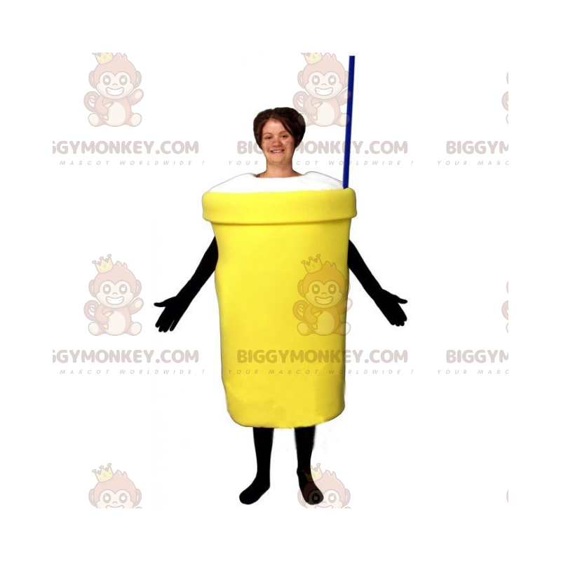Milkshake BIGGYMONKEY™ mascottekostuum met rietje -