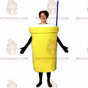 Milkshake BIGGYMONKEY™ Mascot Costume with Straw -