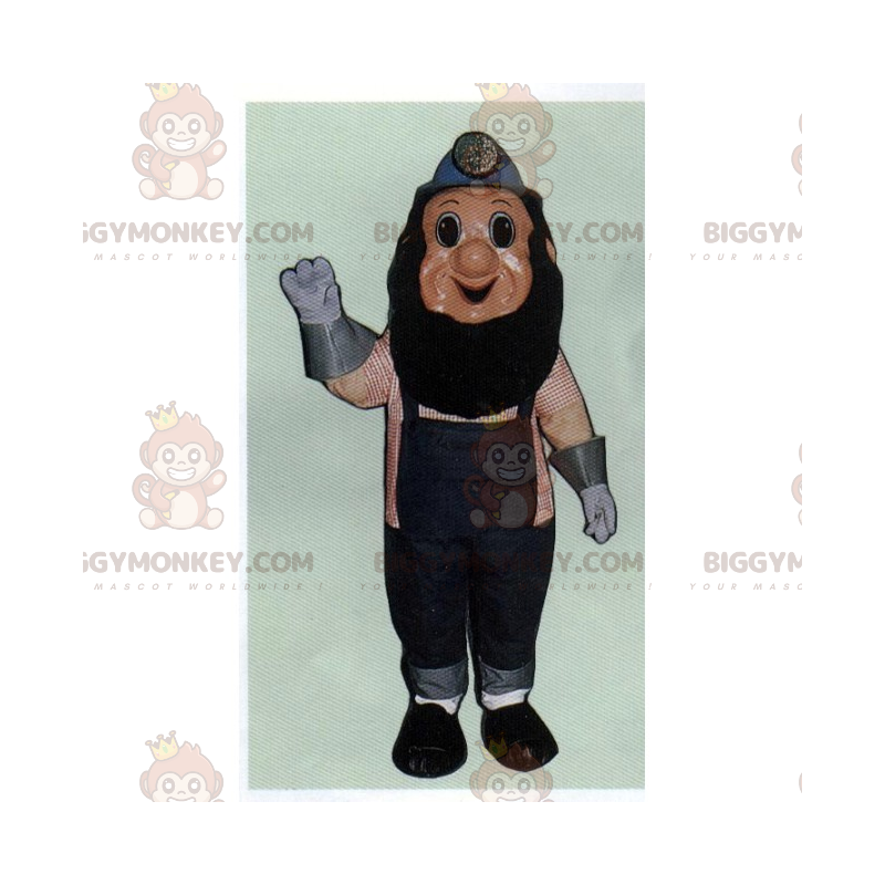 Costume de mascotte BIGGYMONKEY™ de mineur en tenue de travail