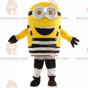 Στολή μασκότ Minion BIGGYMONKEY™ με στολή φυλακισμένων -