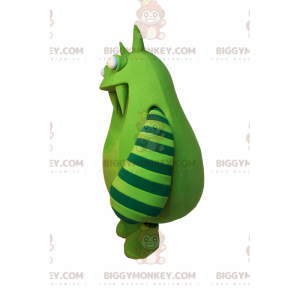 Costume da mascotte mostro verde BIGGYMONKEY™ con strisce sulle