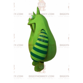 Traje de mascote de monstro verde BIGGYMONKEY™ com listras nos