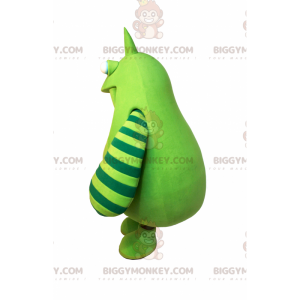 Groen monster BIGGYMONKEY™ mascottekostuum met armstrepen -