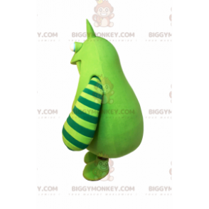 Kostým zeleného monstra BIGGYMONKEY™ maskota s pruhy na pažích