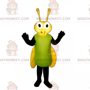 Kostým maskota BIGGYMONKEY™ se žlutou okřídlenou muškou –