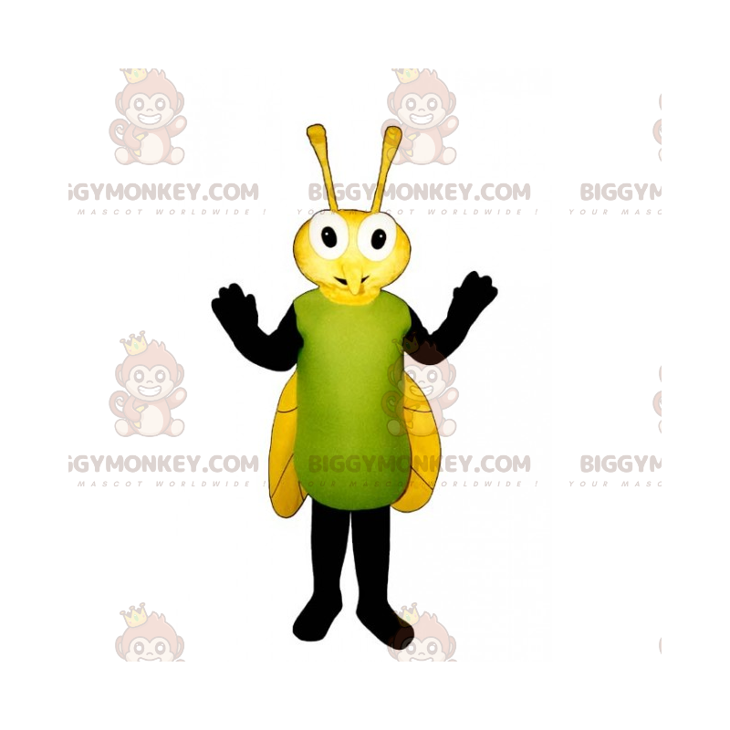 Geel gevleugelde vlieg BIGGYMONKEY™ mascottekostuum -