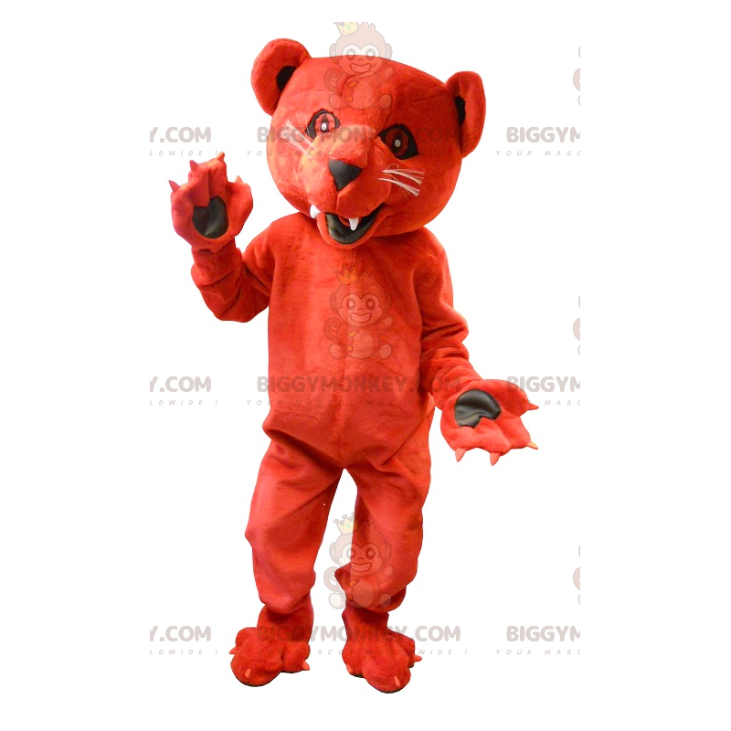 Jättiläinen punainen tiikeri BIGGYMONKEY™ maskottiasu -