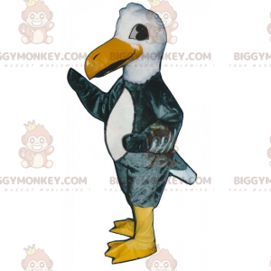 Costume da mascotte Gabbiano piumato grigio BIGGYMONKEY™ -
