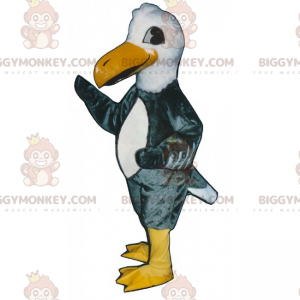 Costume de mascotte BIGGYMONKEY™ de mouette aux plumes grises -