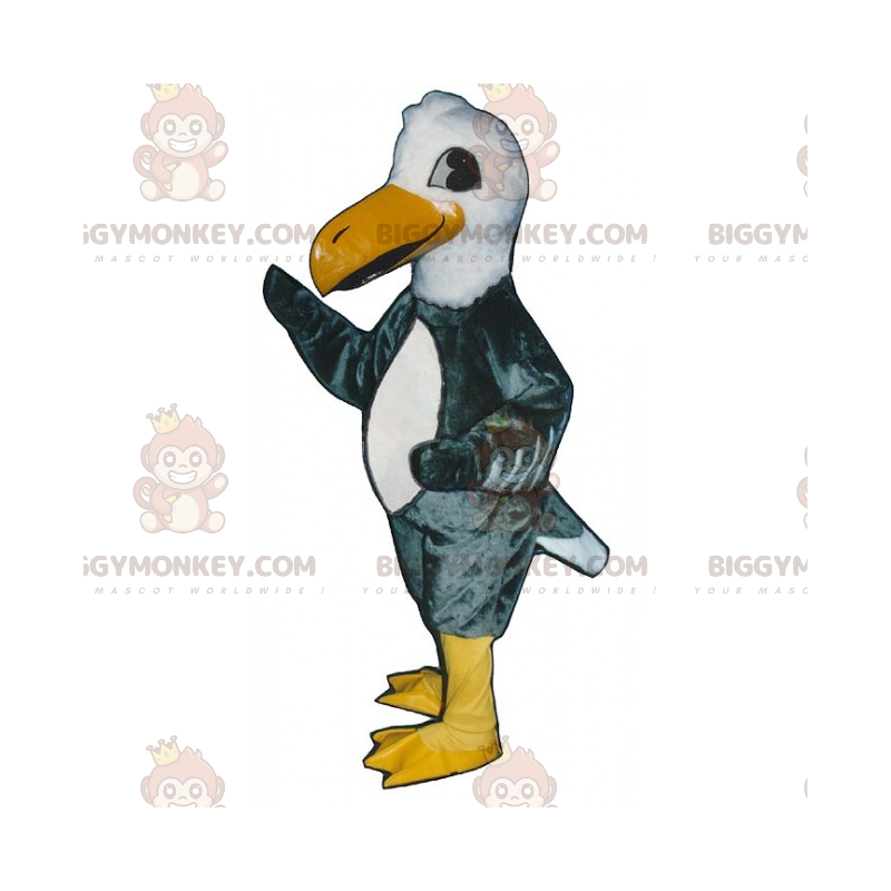 Costume da mascotte Gabbiano piumato grigio BIGGYMONKEY™ -