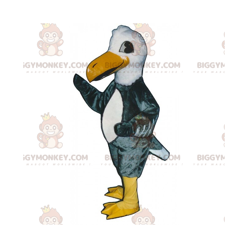 Disfraz de mascota de gaviota emplumada gris BIGGYMONKEY™ -