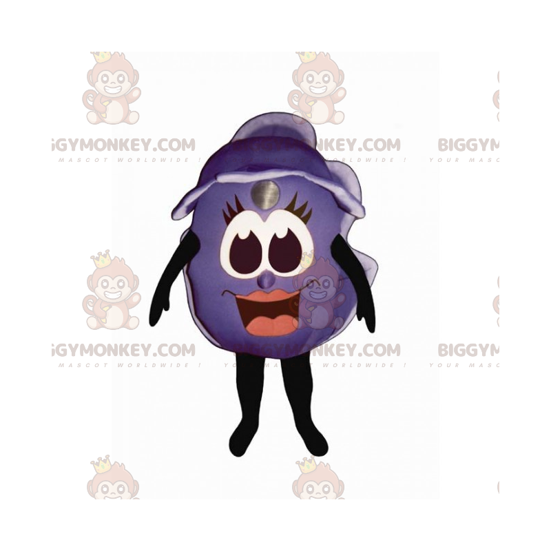 Kostium maskotka Blueberry BIGGYMONKEY™ z uśmiechniętą twarzą -