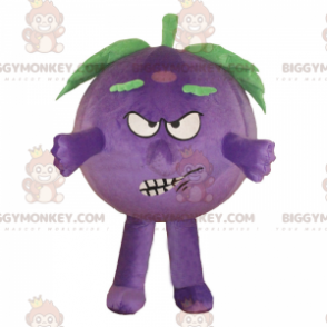 Angry Face Blueberry BIGGYMONKEY™ Mascot Costume –