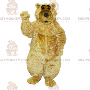 Weiches Beige Teddy BIGGYMONKEY™ Maskottchen-Kostüm -