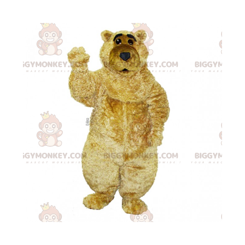 Disfraz de mascota BIGGYMONKEY™ de osito beis suave -