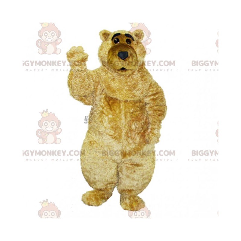 Zacht beige teddy BIGGYMONKEY™ mascottekostuum - Biggymonkey.com