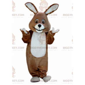 BIGGYMONKEY™ All Furry Brun og Hvid kanin maskotkostume -