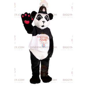 BIGGYMONKEY™ Panda-Maskottchen-Kostüm im Polizisten-Outfit -