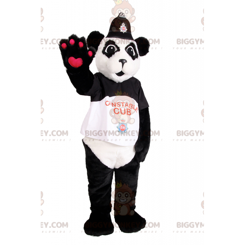 BIGGYMONKEY™ Costume da mascotte panda in costume da poliziotto