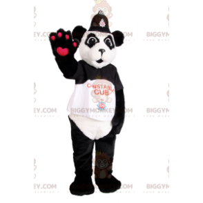 BIGGYMONKEY™ Panda-mascottekostuum in politieoutfit -