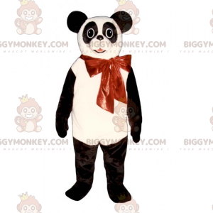 Costume da mascotte Panda e fiocco rosso BIGGYMONKEY™ -