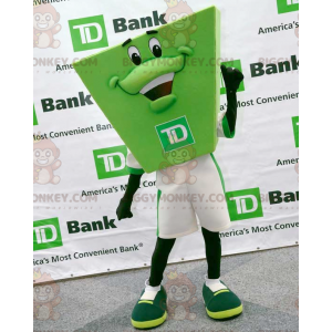 Costume de mascotte BIGGYMONKEY™ de bonhomme vert de TD Bank