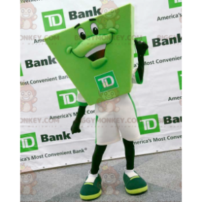Very Smiling TD Bank Green Man BIGGYMONKEY™ Mascot Costume -