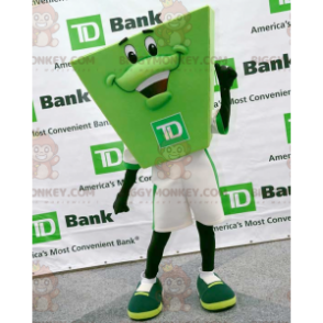 Zeer lachende TD Bank Green Man BIGGYMONKEY™ mascottekostuum -