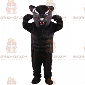 Aggressiv aussehendes Panther BIGGYMONKEY™ Maskottchenkostüm -
