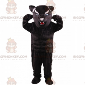 Aggressiv aussehendes Panther BIGGYMONKEY™ Maskottchenkostüm -