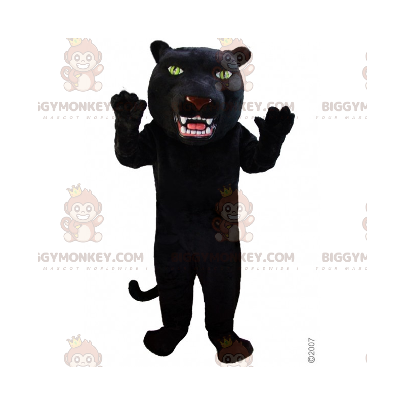 Panther BIGGYMONKEY™ maskottiasu isolla päällä - Biggymonkey.com